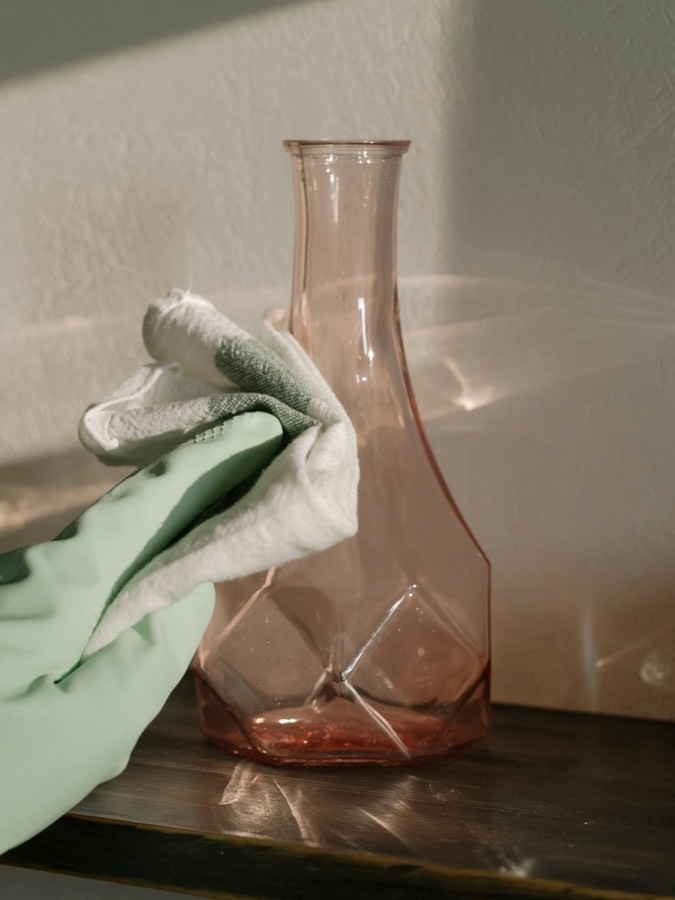Professional cleaning equipment in use